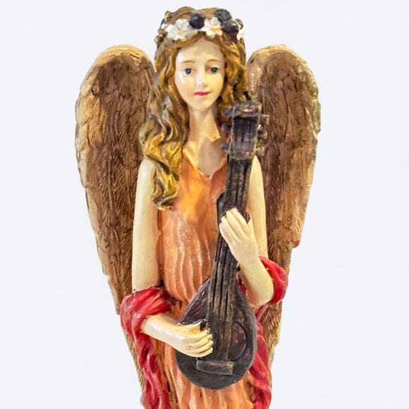 VTG 90s Hallmark Fairy Angel with Lute 11" Figurine, Renaissance Fairy Music - Picture 2 of 9